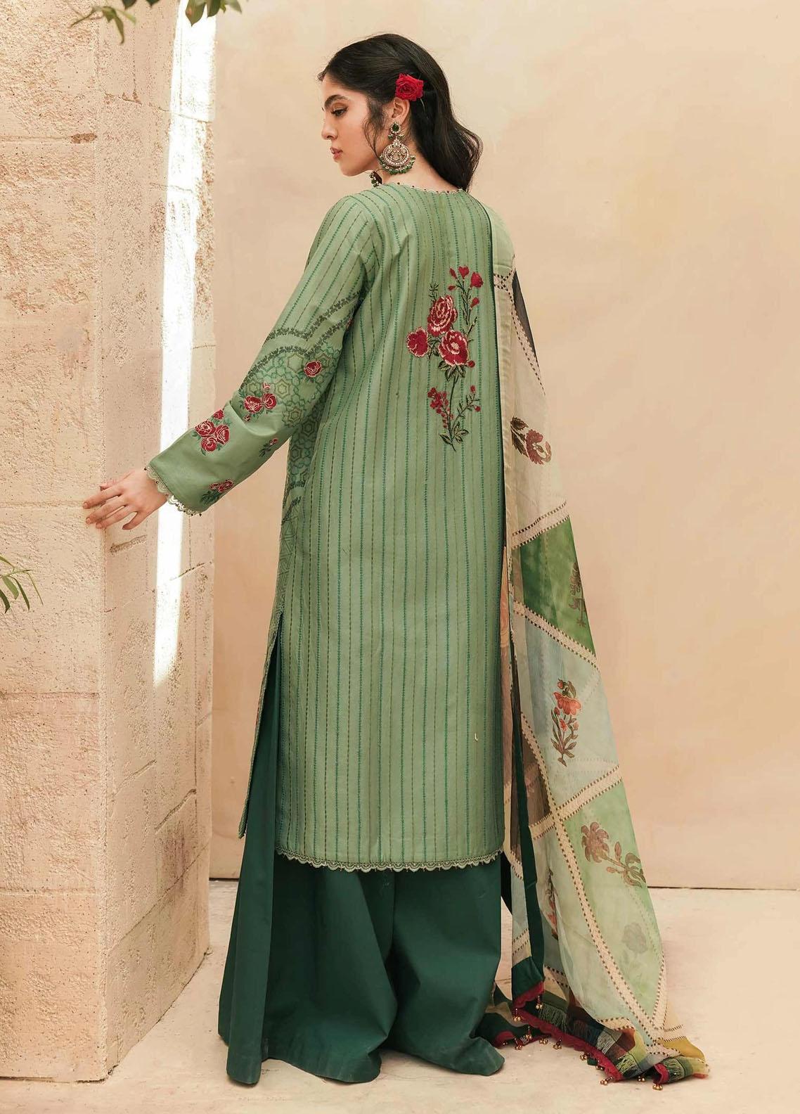 Zara Shahjahan Embroidered Lawn Suit Unstitched 3 Piece 08 SIRAJ ZSL22 – Summer Collection