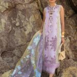 Crimson Embroidered Lawn Suit Unstitched 3 Piece CL23 D5A - Luxury Collection